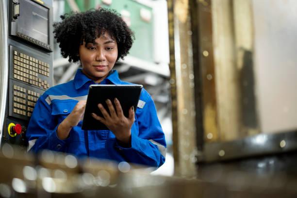 Woman using a tablet