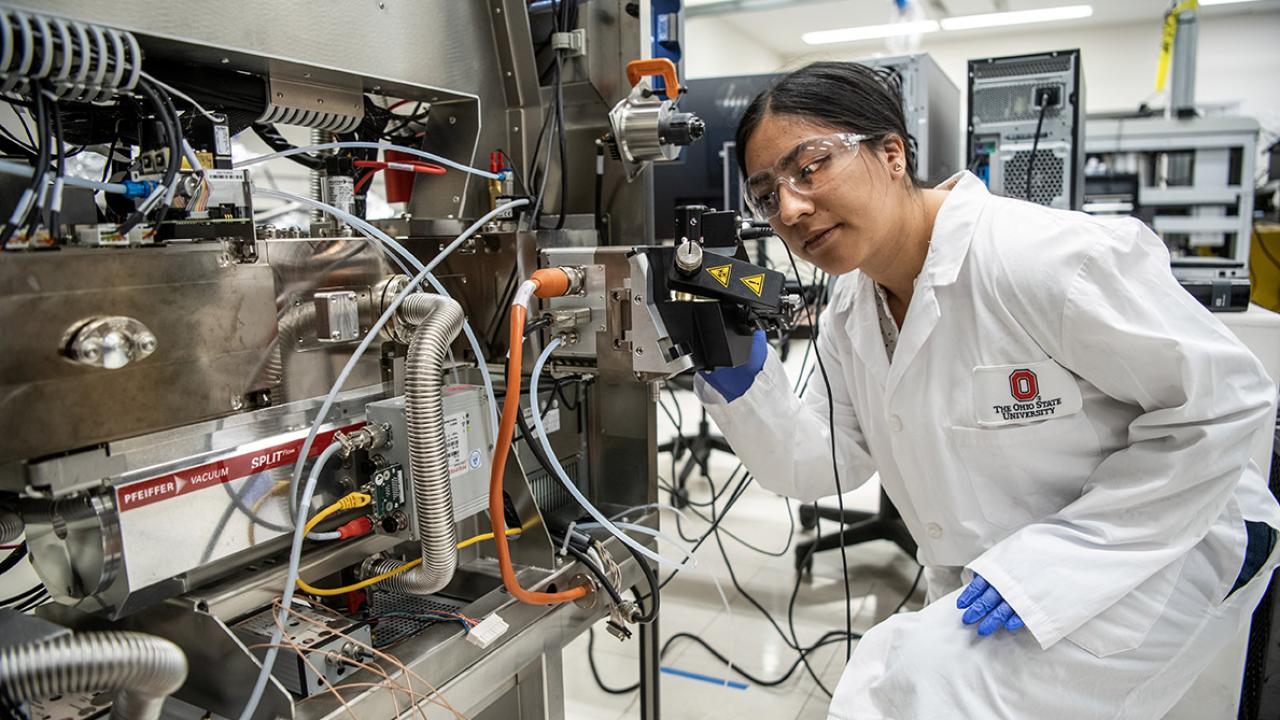 A graduate student in a lab